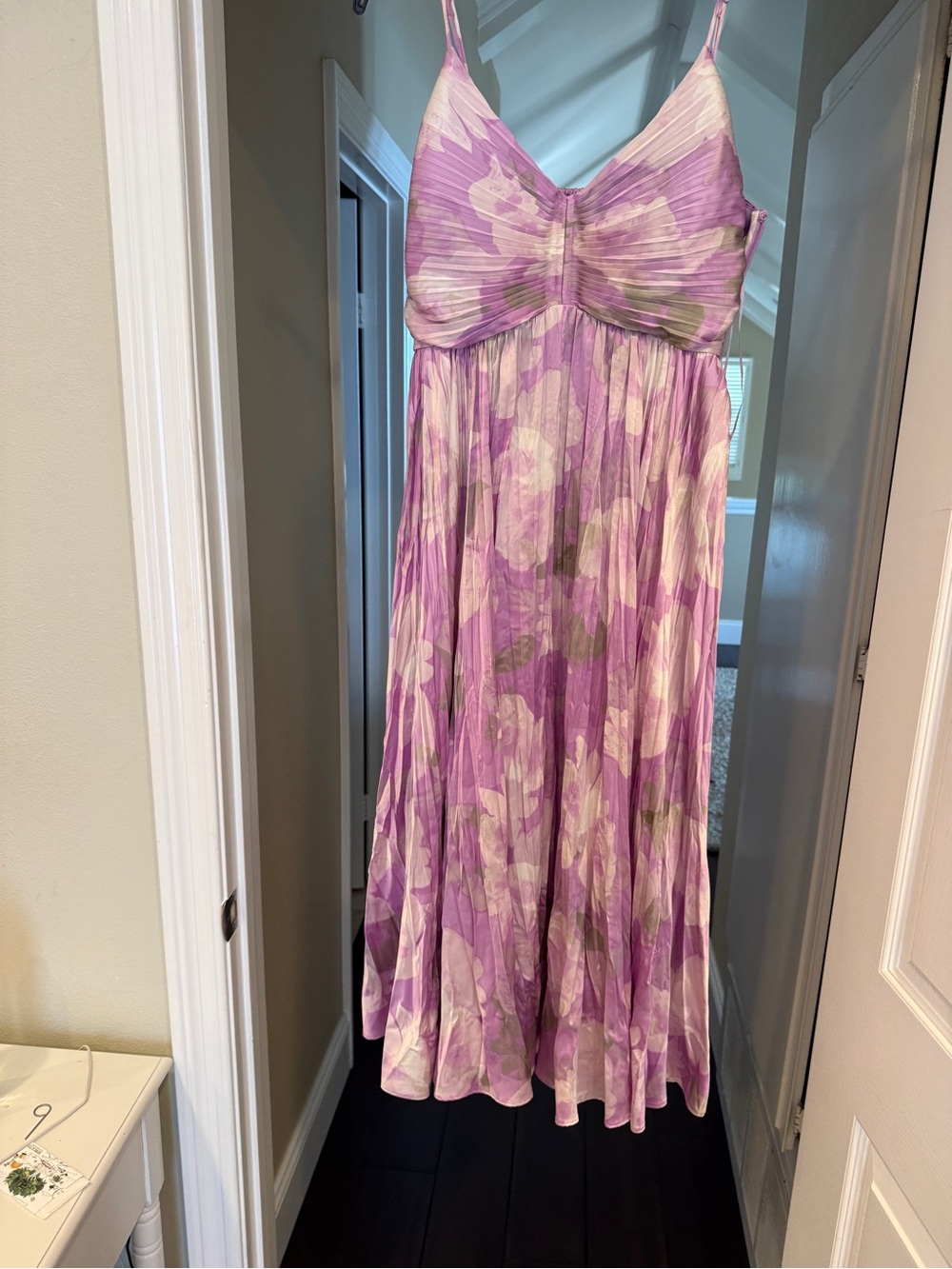 Astr Lavender & Cream Floral Midi Dress